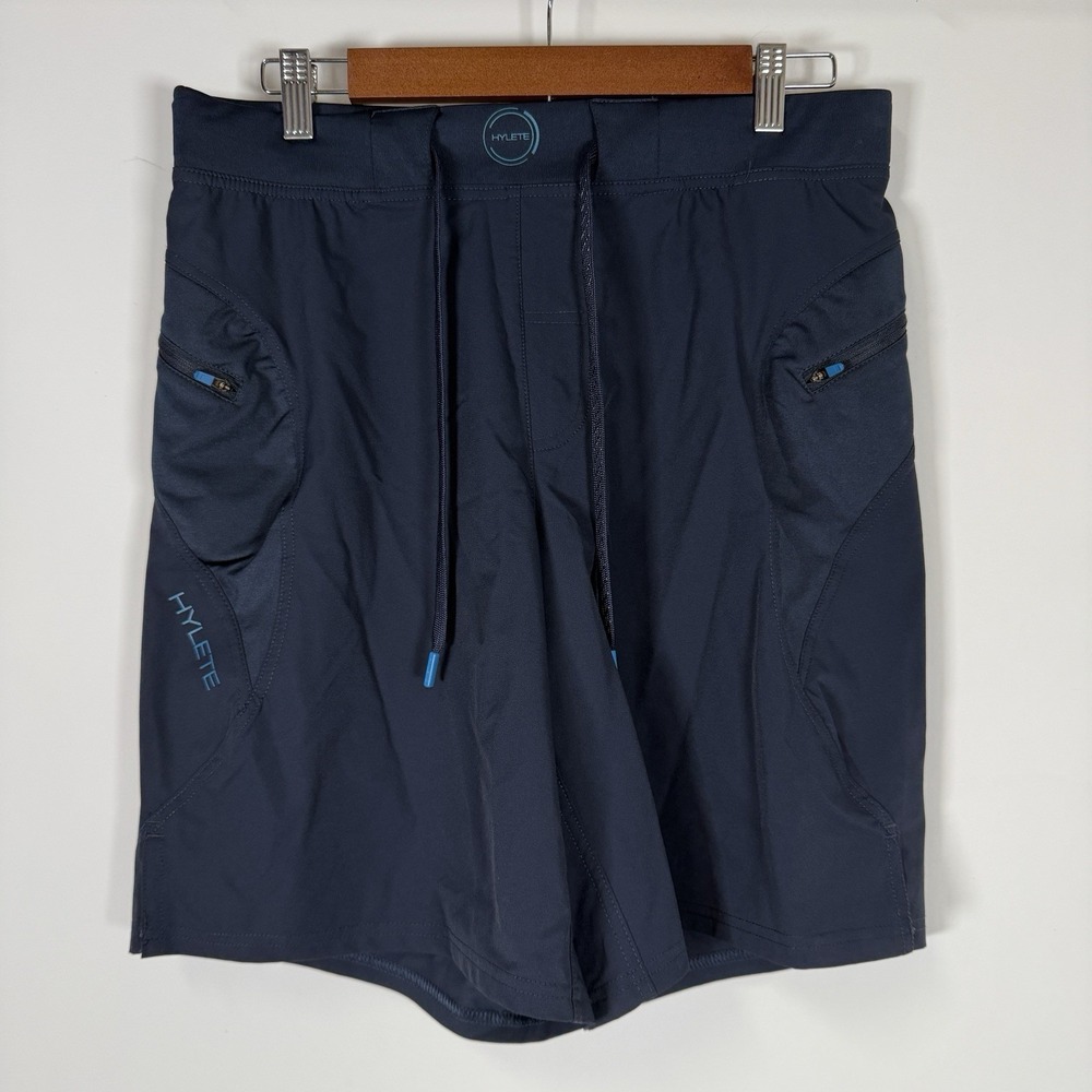 Hylete Men's Size Medium Blue Above The‎ Knee Gym Shorts